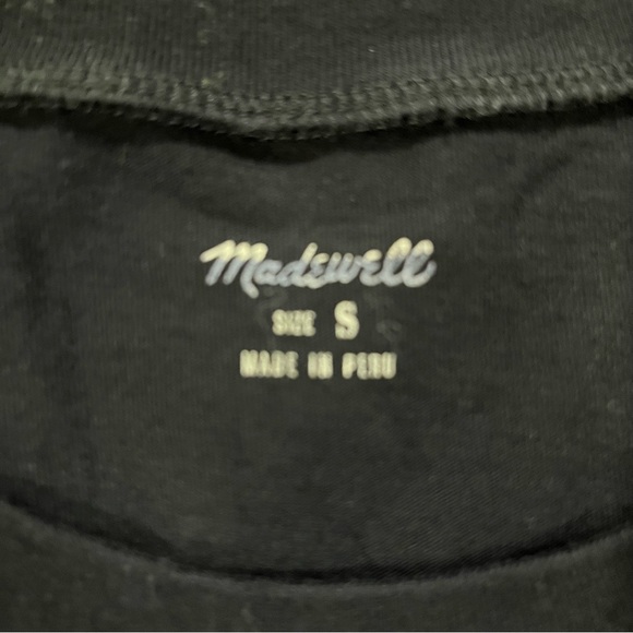 Madewell Tie Front Short Sleeve Cotton Top - Picture 8 of 9